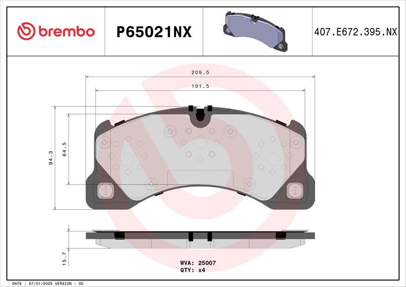 Placute de frana - BREMBO
