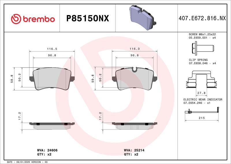 Placute de frana - BREMBO
