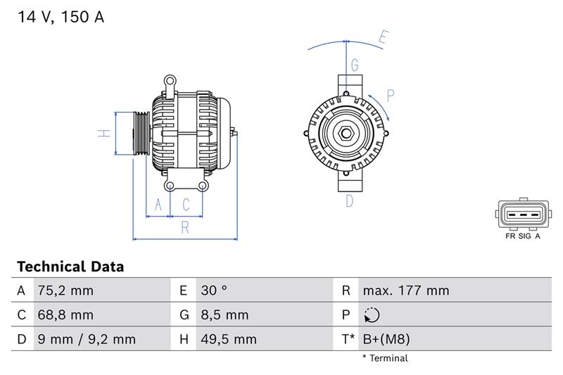 Alternator - BOSCH
