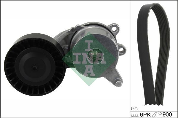 Set curea trapezoidale cu nervuri - INA