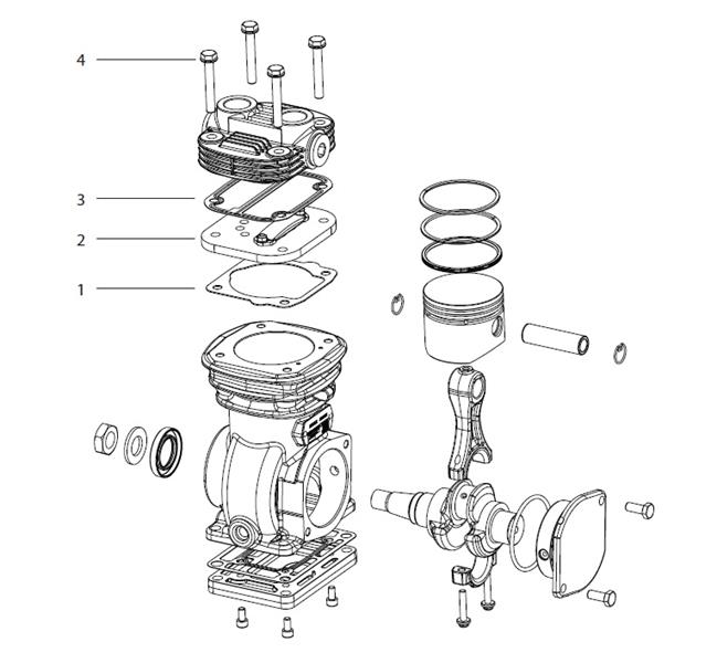 Kit de reparare a compresoarelor de aer comprimat - KNORR
