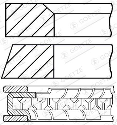 Kit de segmente piston - GOETZE ENGINE