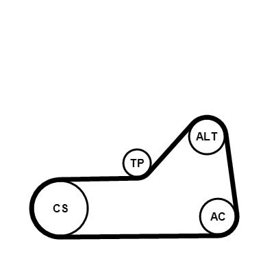 Set curea trapezoidale cu pompă de apă - CONTINENTAL CTAM