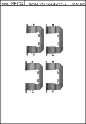 Set de accesorii plăcuțe de frână - QUICK BRAKE