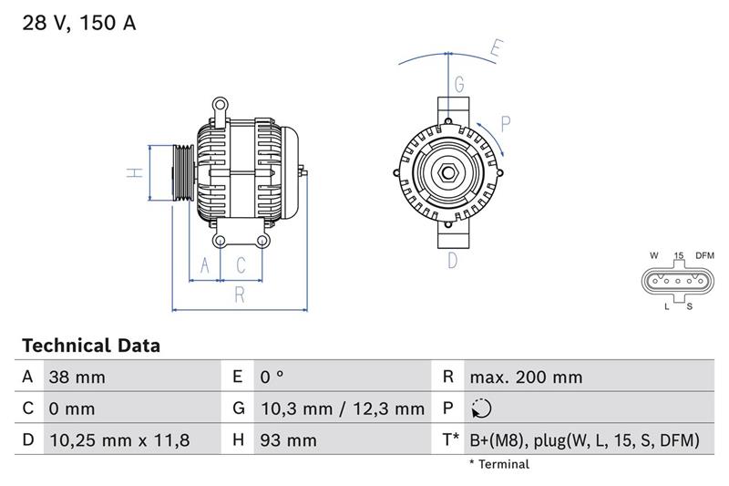 Alternator - BOSCH