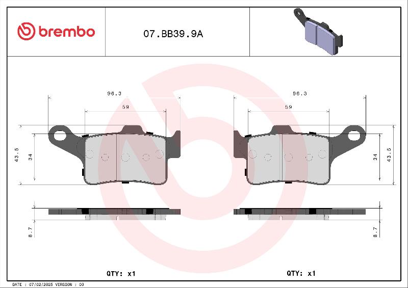 Placute de frana - BREMBO