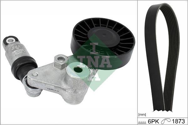 Set curea trapezoidale cu nervuri - INA
