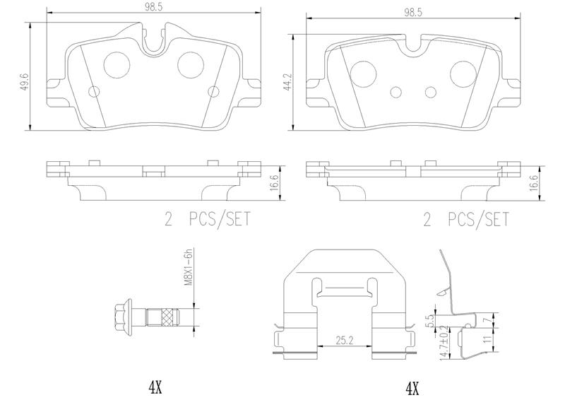Placute de frana - BREMBO
