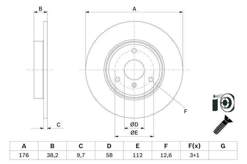 Disc de frana - BOSCH