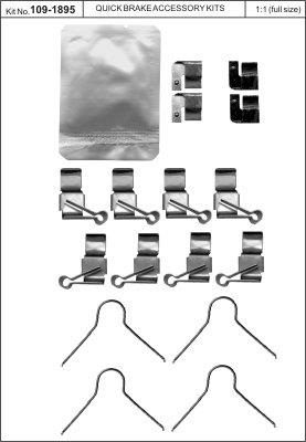 Set de accesorii plăcuțe de frână - QUICK BRAKE