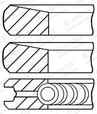 Kit de segmente piston - GOETZE ENGINE