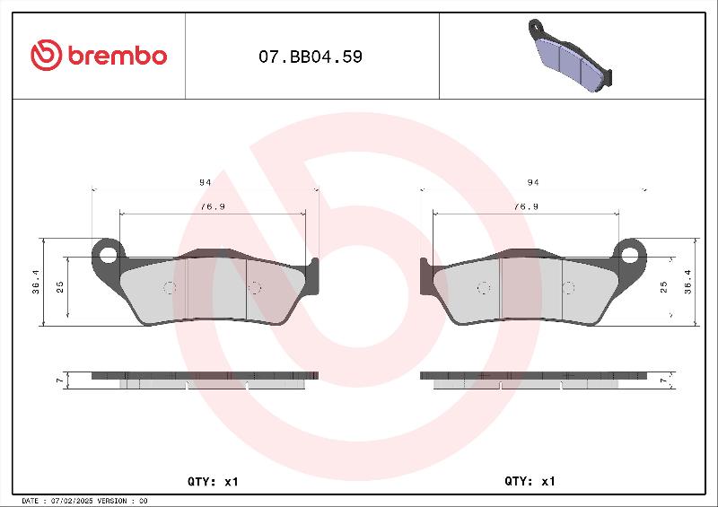 Placute de frana - BREMBO