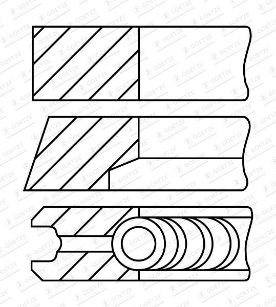 Kit de segmente piston - GOETZE ENGINE