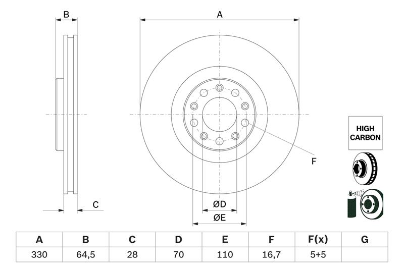 Disc de frana - BOSCH