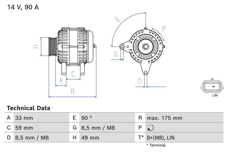 Alternator - BOSCH