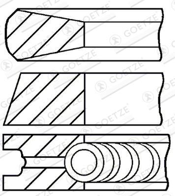 Kit de segmente piston - GOETZE ENGINE