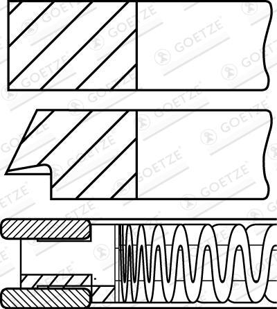 Kit de segmente piston - GOETZE ENGINE