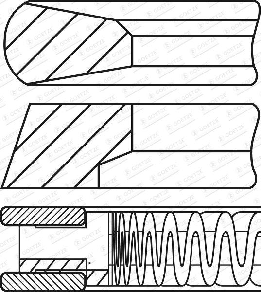 Kit de segmente piston - GOETZE ENGINE
