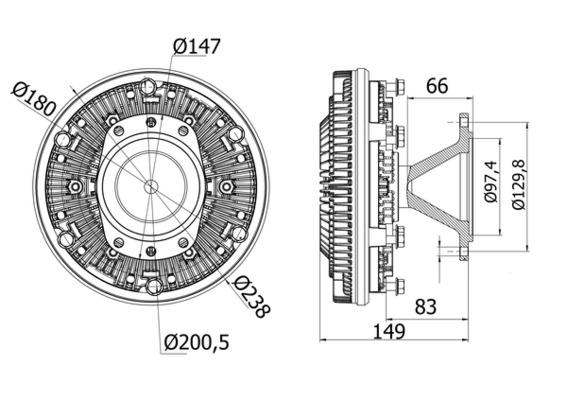 Ambreiaj ventilator - MAHLE