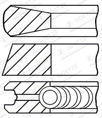 Kit de segmente piston - GOETZE ENGINE