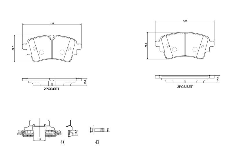 Placute de frana - BREMBO