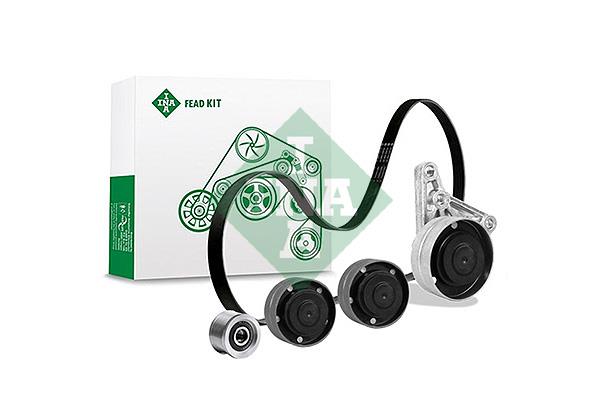 Set curea trapezoidale cu nervuri - INA