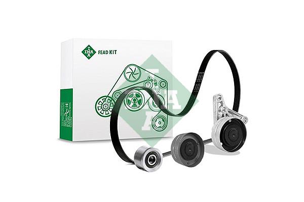 Set curea trapezoidale cu nervuri - INA