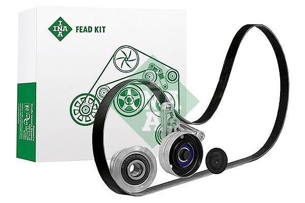 Set curea trapezoidale cu nervuri - INA