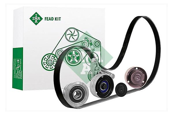 Set curea trapezoidale cu nervuri - INA