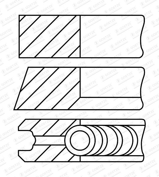 Kit de segmente piston - GOETZE ENGINE