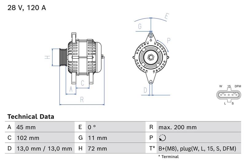 Alternator - BOSCH