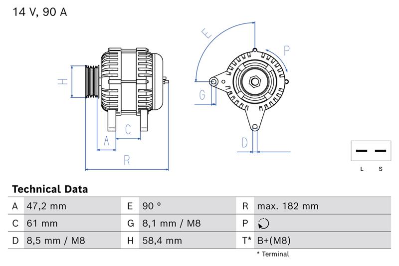Alternator - BOSCH