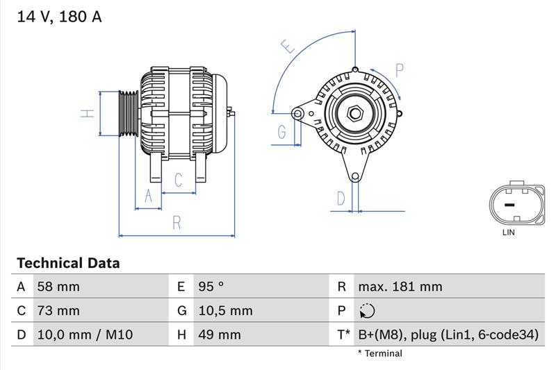 Alternator - BOSCH