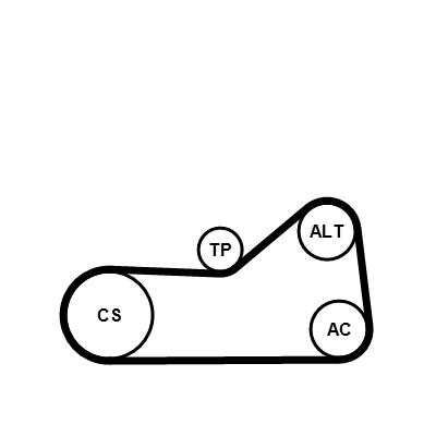 Set curea trapezoidale cu pompă de apă - CONTINENTAL CTAM