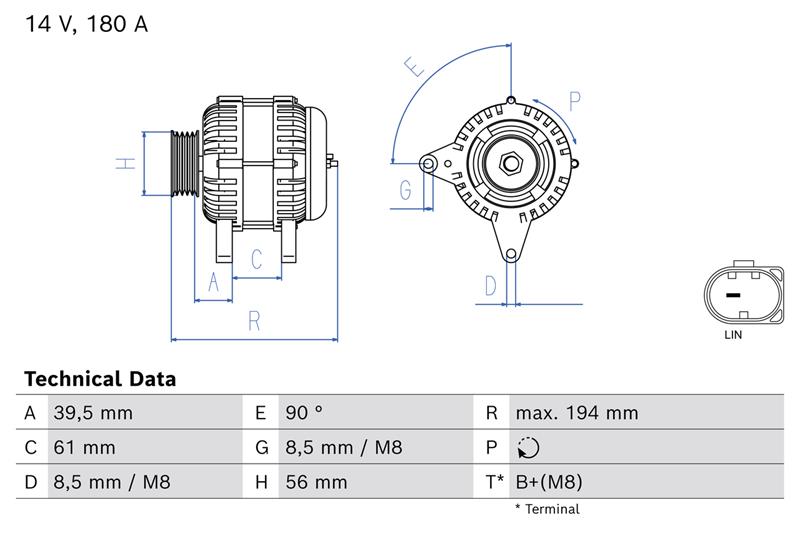 Alternator - BOSCH