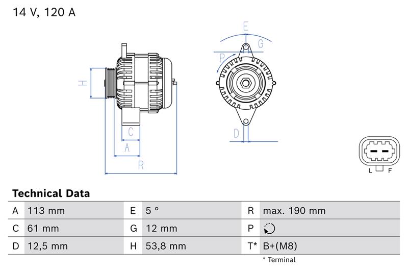 Alternator - BOSCH