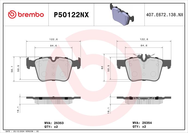 Placute de frana - BREMBO