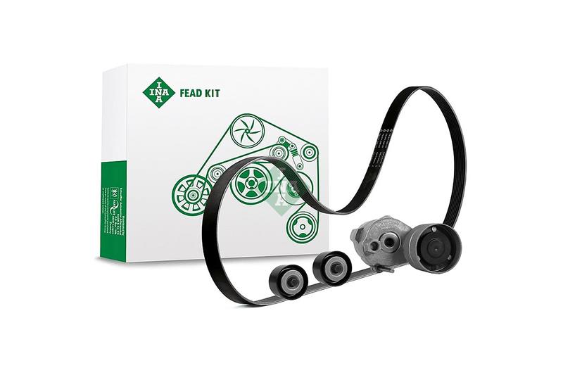 Set curea trapezoidale cu nervuri - INA
