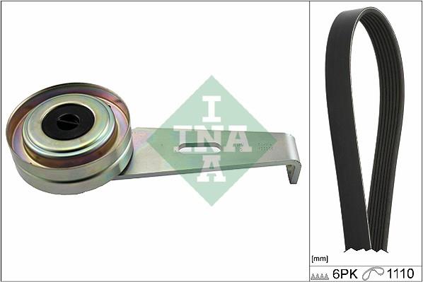 Set curea trapezoidale cu nervuri - INA