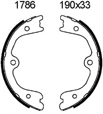 TRW Brake Shoe Set, parking brake 10760169 - TRW