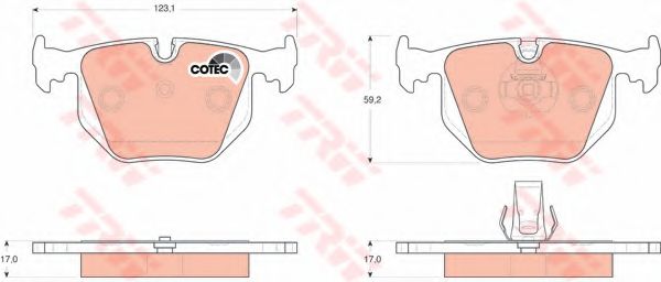 TRW Brake Pad Set, disc brake 4701044 - TRW