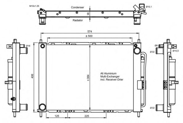 NRF Condenser, air conditioning 11484132 - NRF