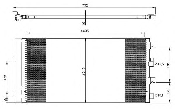 NRF Condenser, air conditioning 11523972 - NRF