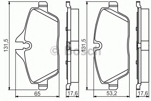 BOSCH Brake Pad Set, disc brake 11716575 - BOSCH