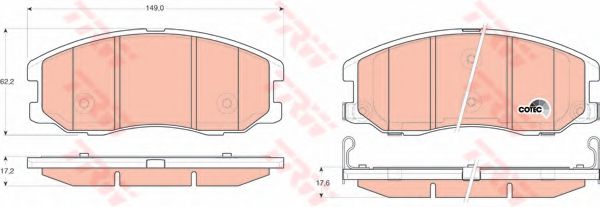 TRW Brake Pad Set, disc brake 10705316 - TRW