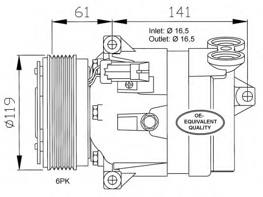 NRF Compressor, air conditioning 11540979 - NRF
