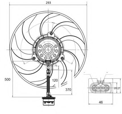 NRF Fan, engine cooling 11542528 - NRF