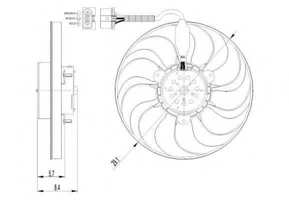 NRF Fan, engine cooling 11542550 - NRF