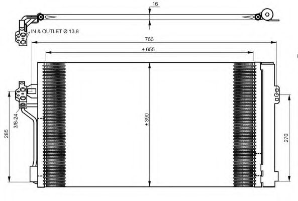 NRF Condenser, air conditioning 11542105 - NRF