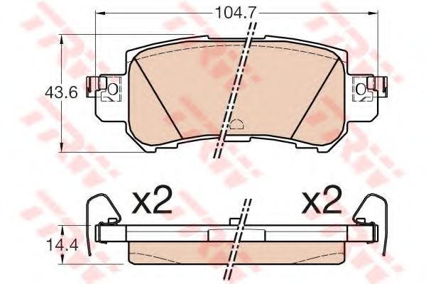 TRW Brake Pad Set, disc brake 10768015 - TRW